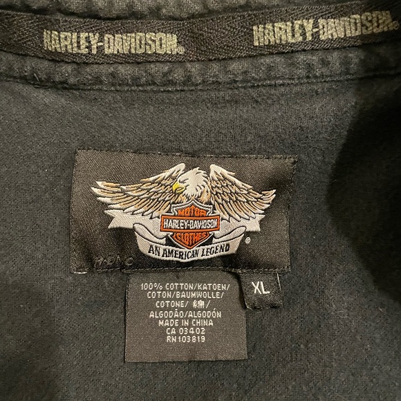 Men’s XL Harley Davidson flannel button up - Picture 6 of 9